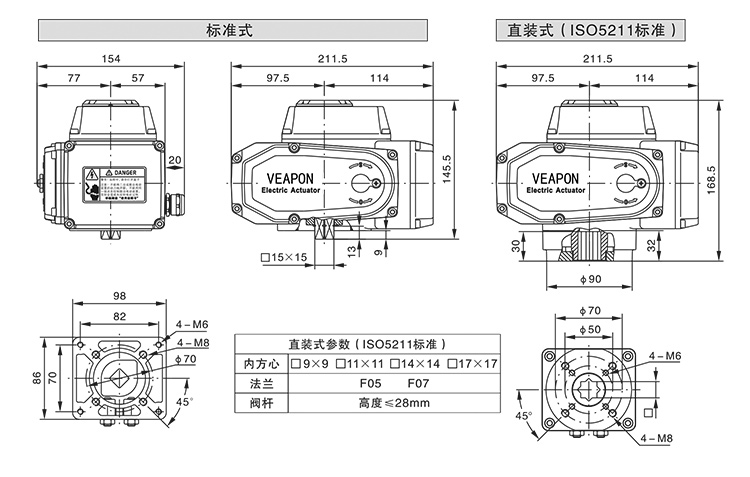 VEAPON電動執(zhí)行器參數(shù)