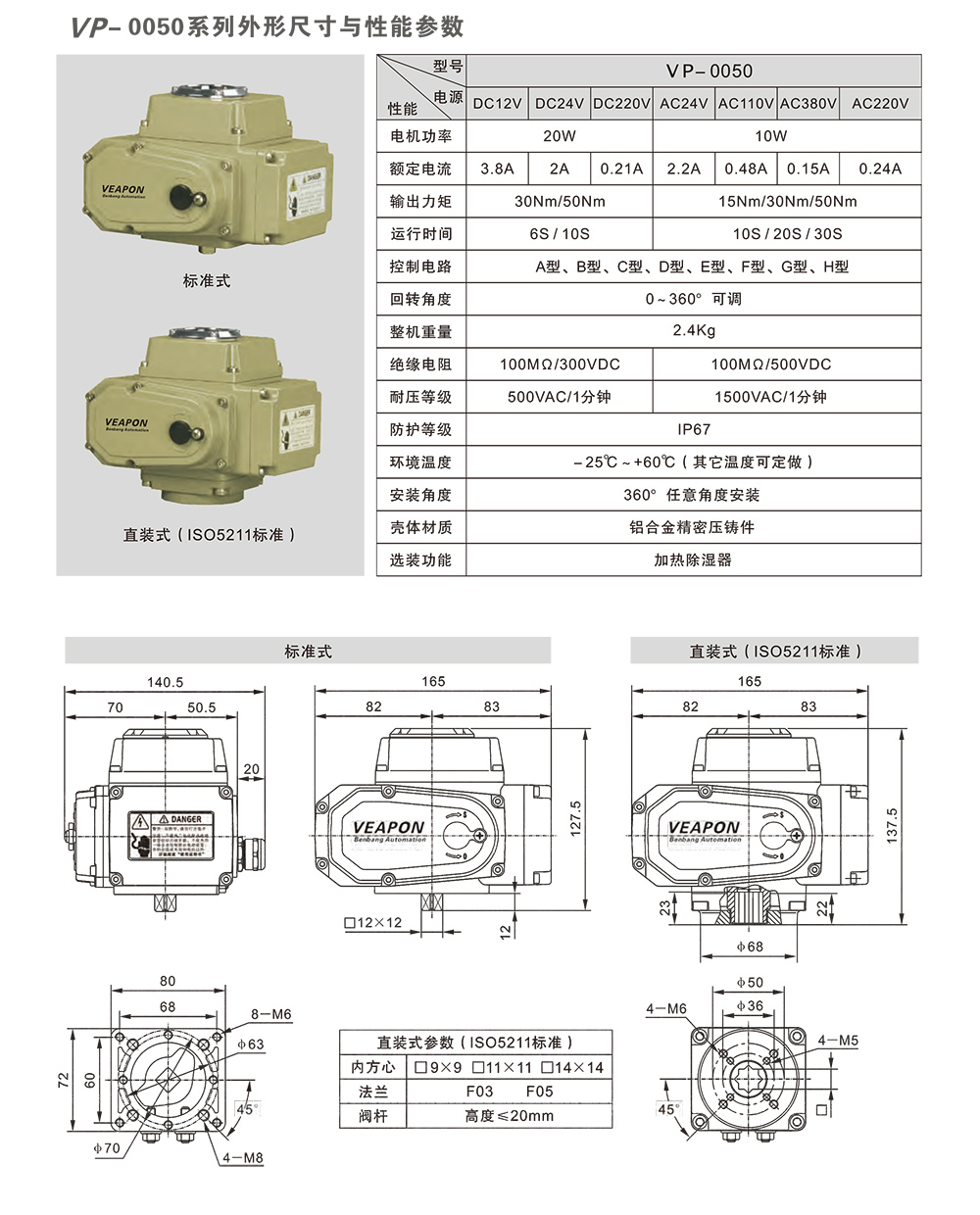 VEAPON執(zhí)行器型號